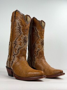 Vintage Hondo Triads Women’s Brown Leather Size 6 C Western Cowgirl Boots